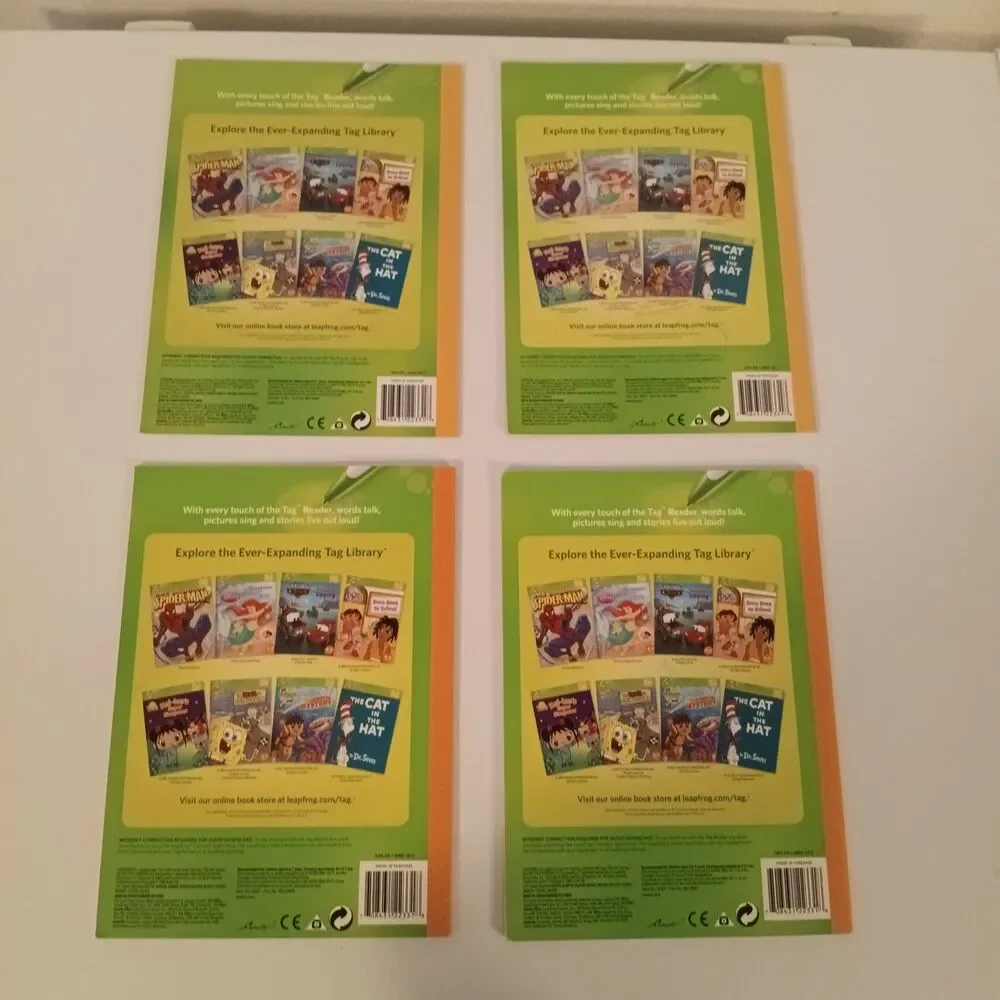 Leap Frog Tag Reader Interactive Books-Lot Of 8-Early Readers-Long & Short Vowel